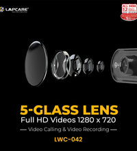 Lapcam - 720P HD web camera with inbuilt noise reduction mic