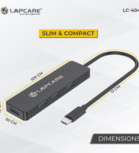LAP-C Type C to USB 3 4 Port Hub