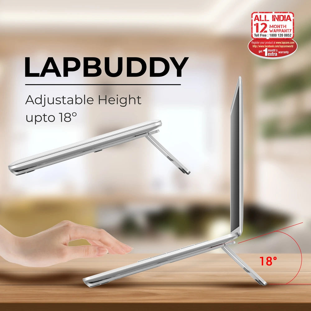 LAPBUDDY- Aluminum Laptop Stand upto 15.6" Laptop