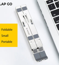LAPGO - Aluminium Foldable Laptop stand with Pouch upto 15.6" Laptop