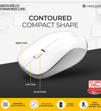 Smartoo White & Silver Wireless Multimedia Combo Keyboard + Mouse 1200dpi