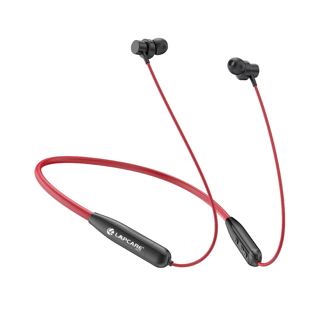 WOOBAND 501 Wireless Neckband - 25H Playtime, Magnetic Hall Switch, Bluetooth 5.4- Red (LOX-343)