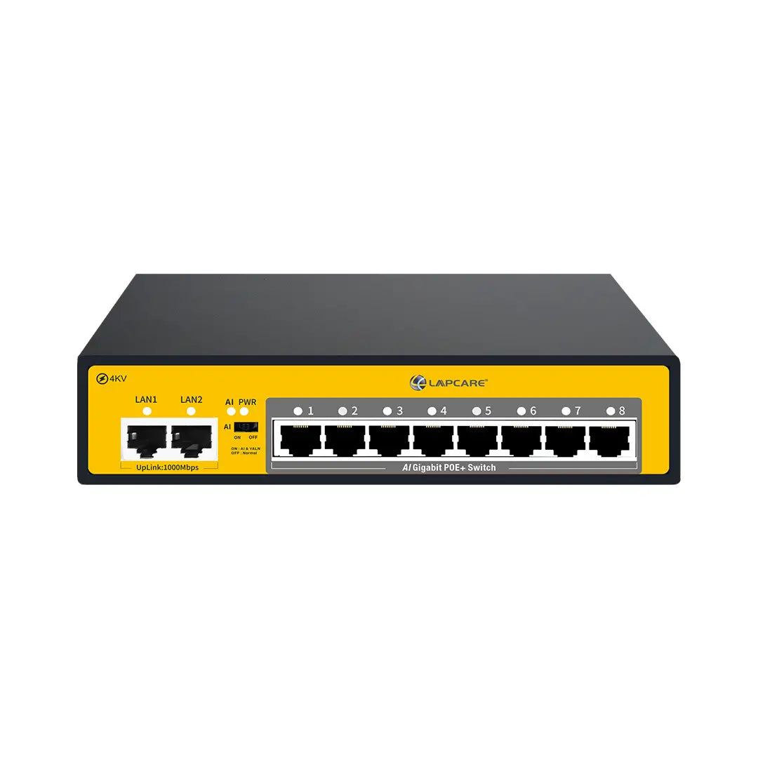 LPSG82UN 20G POE Switc With 8*1000Mbps POE Port + 2*1000Mbps Uplinked