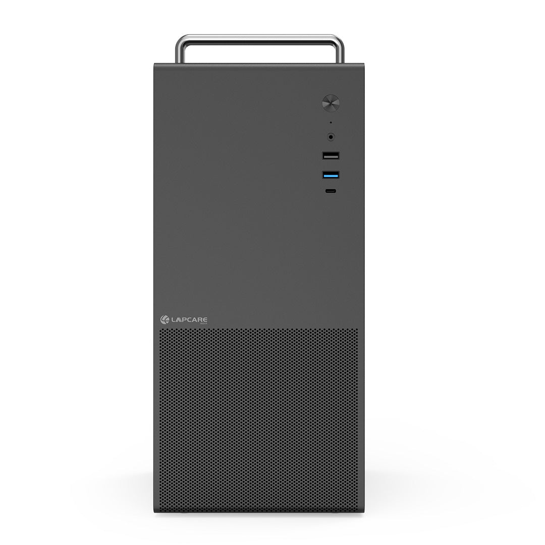 Computer Case with SMPS Aura | Micro ATX/ITX Support | Textured Front Panel- Black (LOX-235)