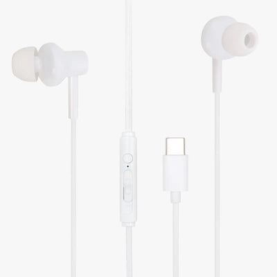 C buds type C Wired Earbuds with inbuilt MIC Black (LBD-159) White