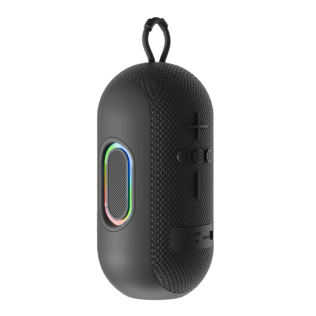 Ozzie 10W Bluetooth Speaker with RGB Light & TWS Stereo Sound- Black (LBS-102)
