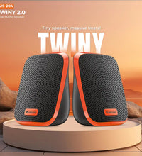 Twiny 2 Computer Speaker Orange (LUS-204)
