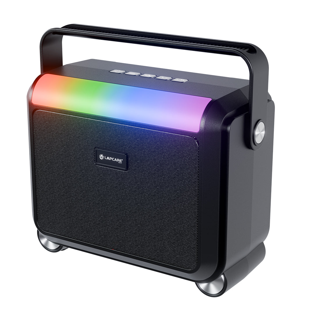 ASTER 20W Bluetooth Party Speaker with RGB Lights & Extra Bass- Black (LBS-201)