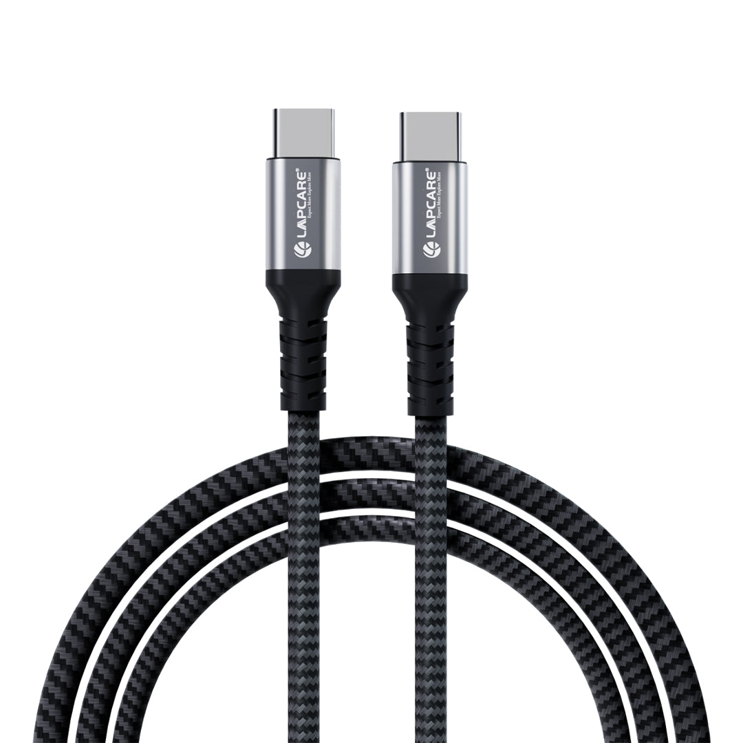 Hook 100W PD Type C to C Braided Metal Shell 2M Cable, Suitable with Laptop (LTC-402)