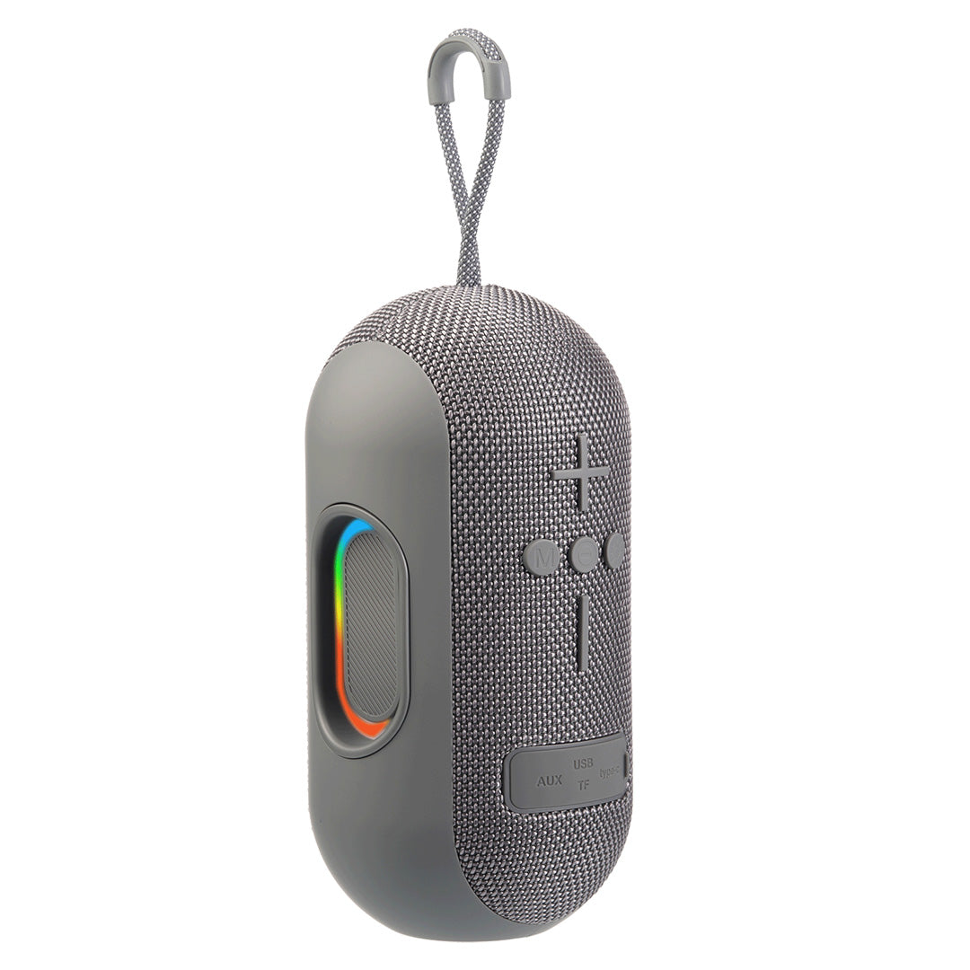 Ozzie 10W Bluetooth Speaker with RGB Light & TWS Stereo Sound- Grey (LBS-102)