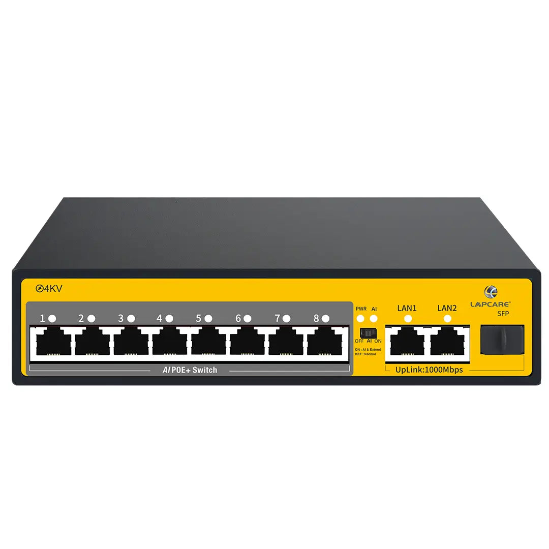 LPSA1829PUNF 2G POE Switch With 8*100Mbps POE Port + 2*1000Mbps Uplinked+1*1000Mbps