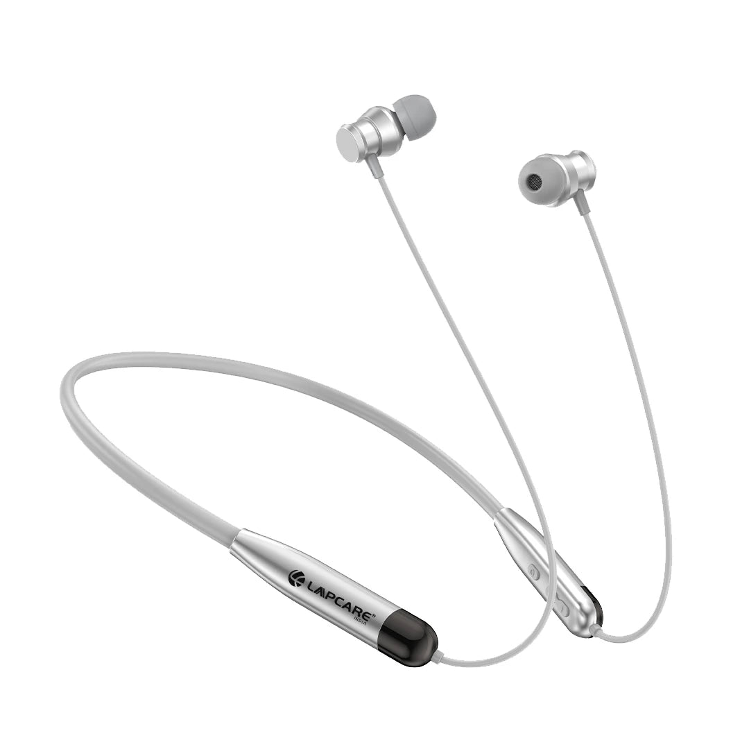 WOOBAND 501 Wireless Neckband - 25H Playtime, Magnetic Hall Switch, Bluetooth 5.4- Grey (LOX-343)