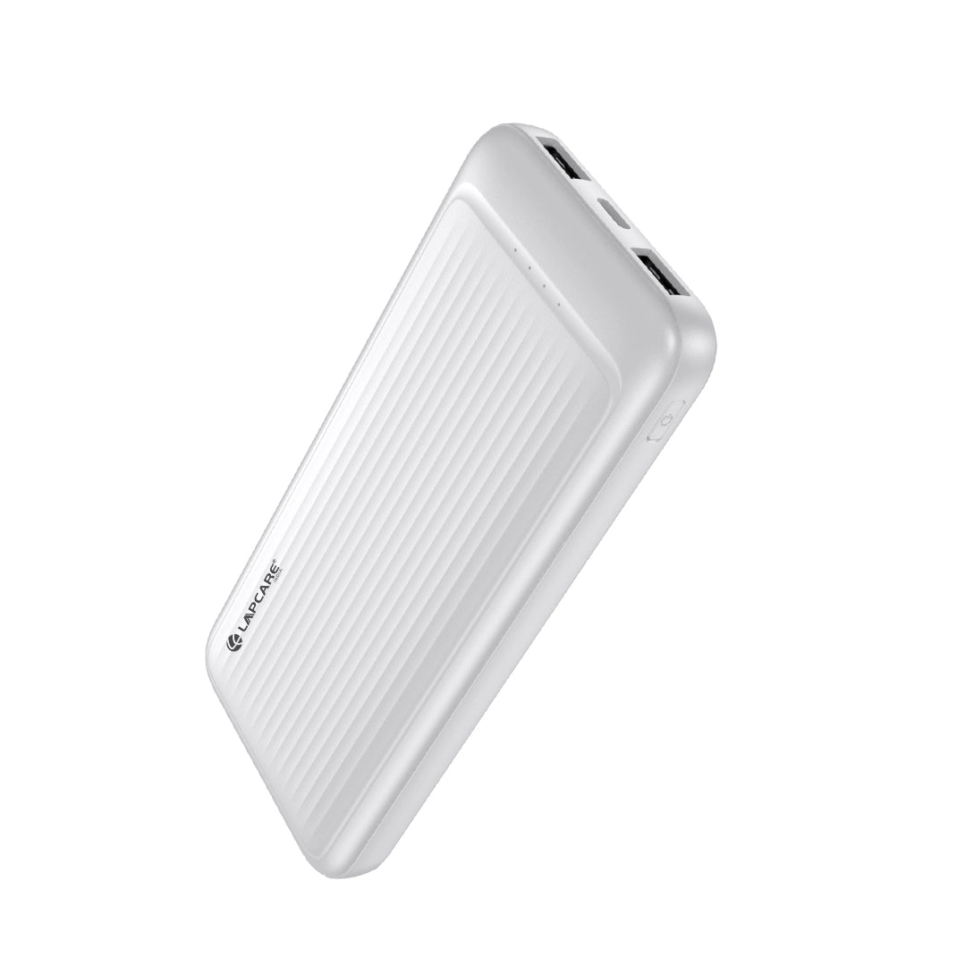 Pacer 10000mAh Portable Power Bank | 22.5W Fast Charging | Multi-Port Design- White- (LOX-223)