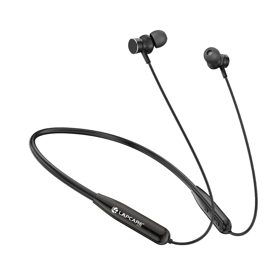 WOOBAND 501 Wireless Neckband - 25H Playtime, Magnetic Hall Switch, Bluetooth 5.4- Black (LOX-343)