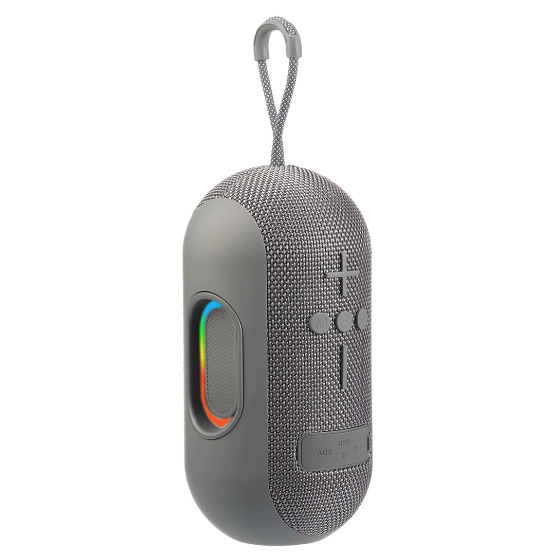 Ozzie 10W Bluetooth Speaker with RGB Light & TWS Stereo Sound- Grey (LBS-102)