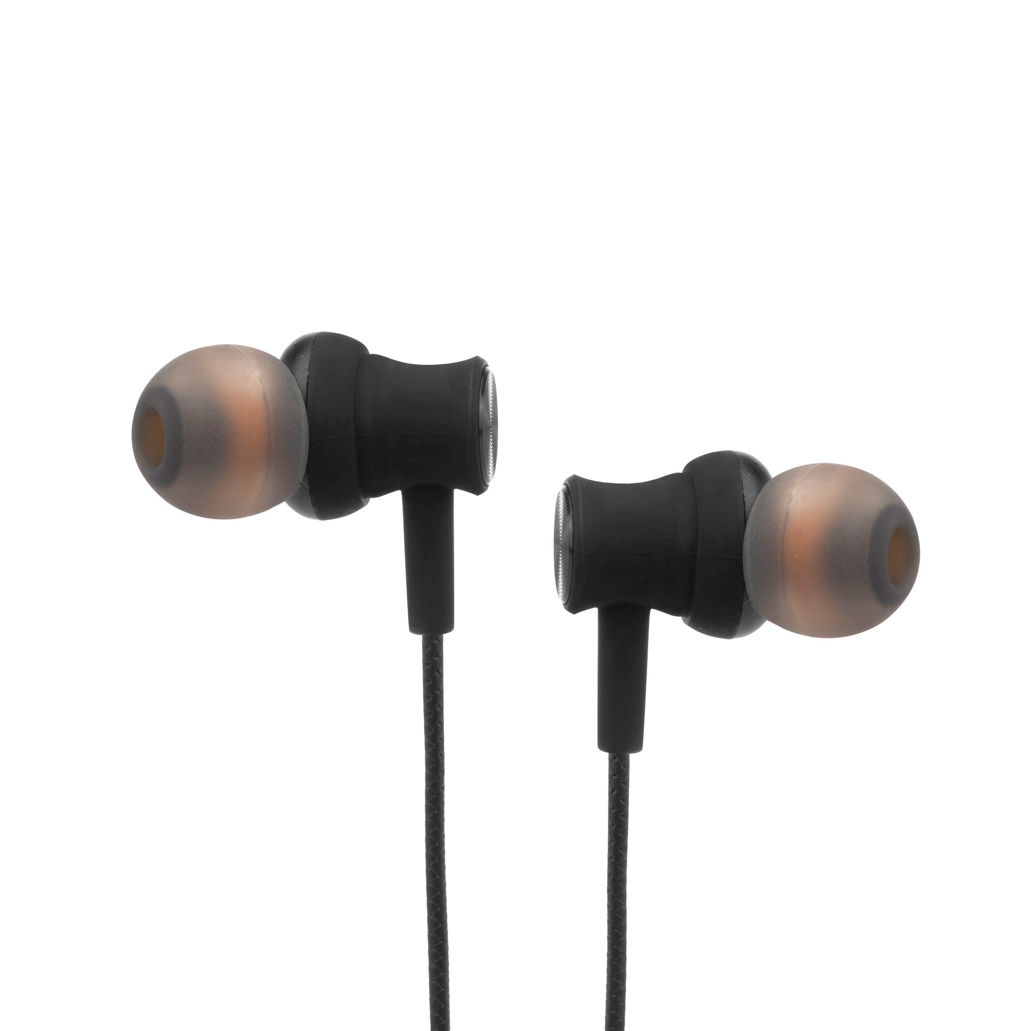 WOOBUDS IV wired Earbuds with inbuilt MIC- Black (LBD-204)