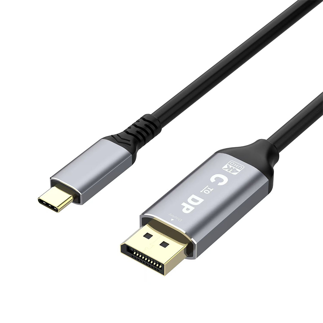 Type-C to DP 4K UHD Cable 1.8m (Male to Male, Aluminium Alloy, Gold-Plated) - LOX-035