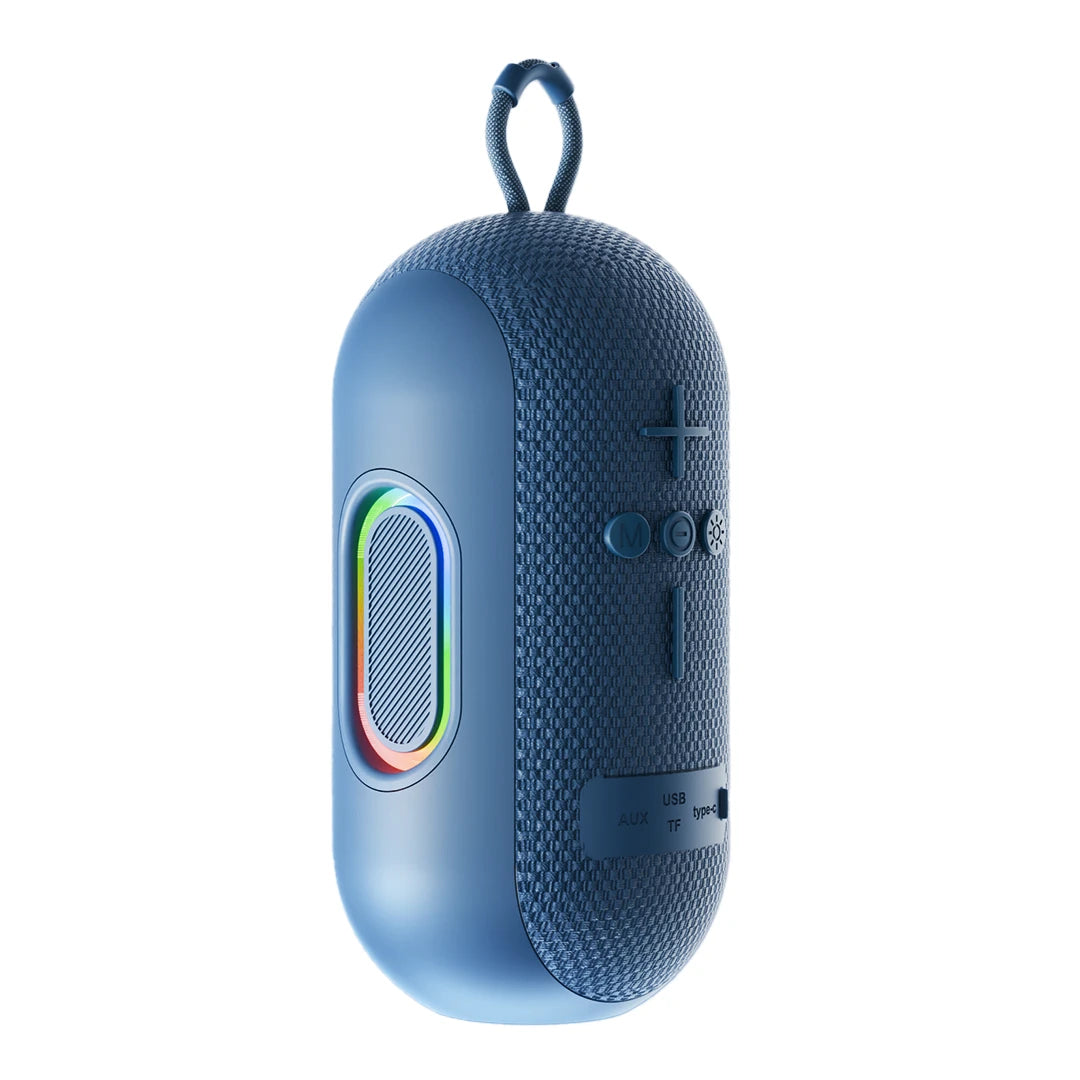 Ozzie 10W Bluetooth Speaker with RGB Light & TWS Stereo Sound- Blue (LBS-102)