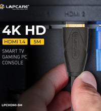 Lapcare high speed HDMI 1.4 cable with Ethernet +3D TRUE Ultra HD (5M)