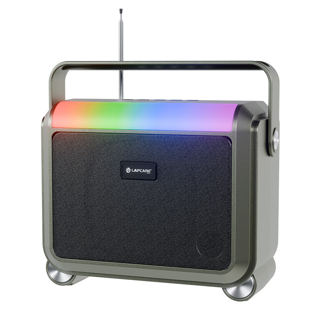 ASTER 20W Bluetooth Party Speaker with RGB Lights & Extra Bass- Green (LBS-201)