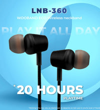 WOOBAND ECO Wireless neckband Black (LNB-360)