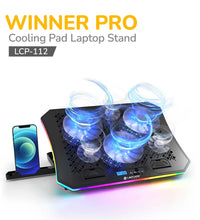 WINNER PRO RGB Cooling Pad with 6 Fans Laptop Stand