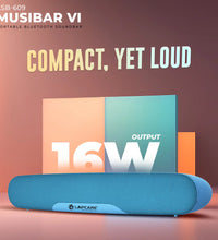 Musi Bar VI Portable 16W BT Soundbar Blue (LSB-609 )