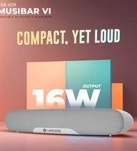 Musi Bar VI Portable 16W BT Soundbar Grey (LSB-609)