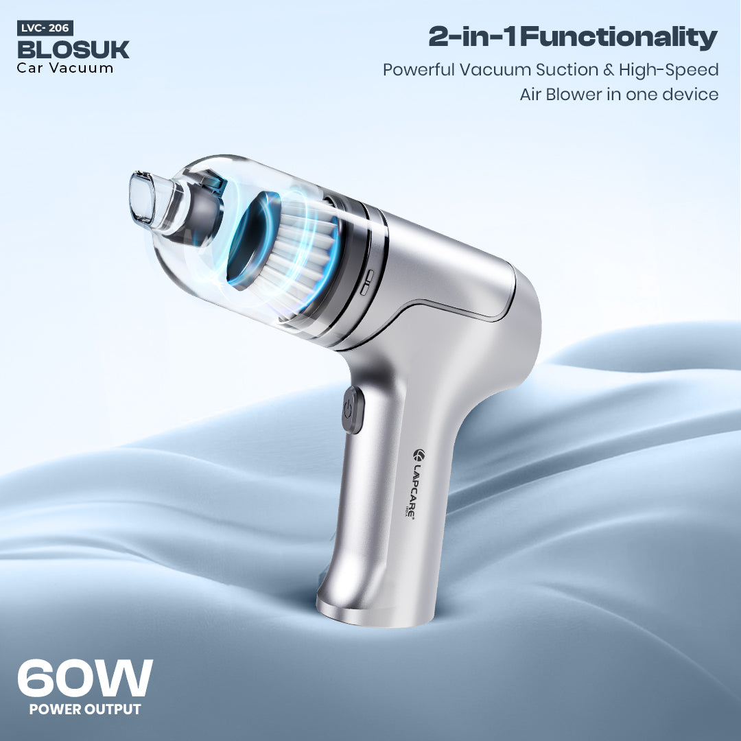 Blosuk Portable Car Vacuum Cleaner with Blower USB Rechargeable Wireless Handheld (LVC-206)