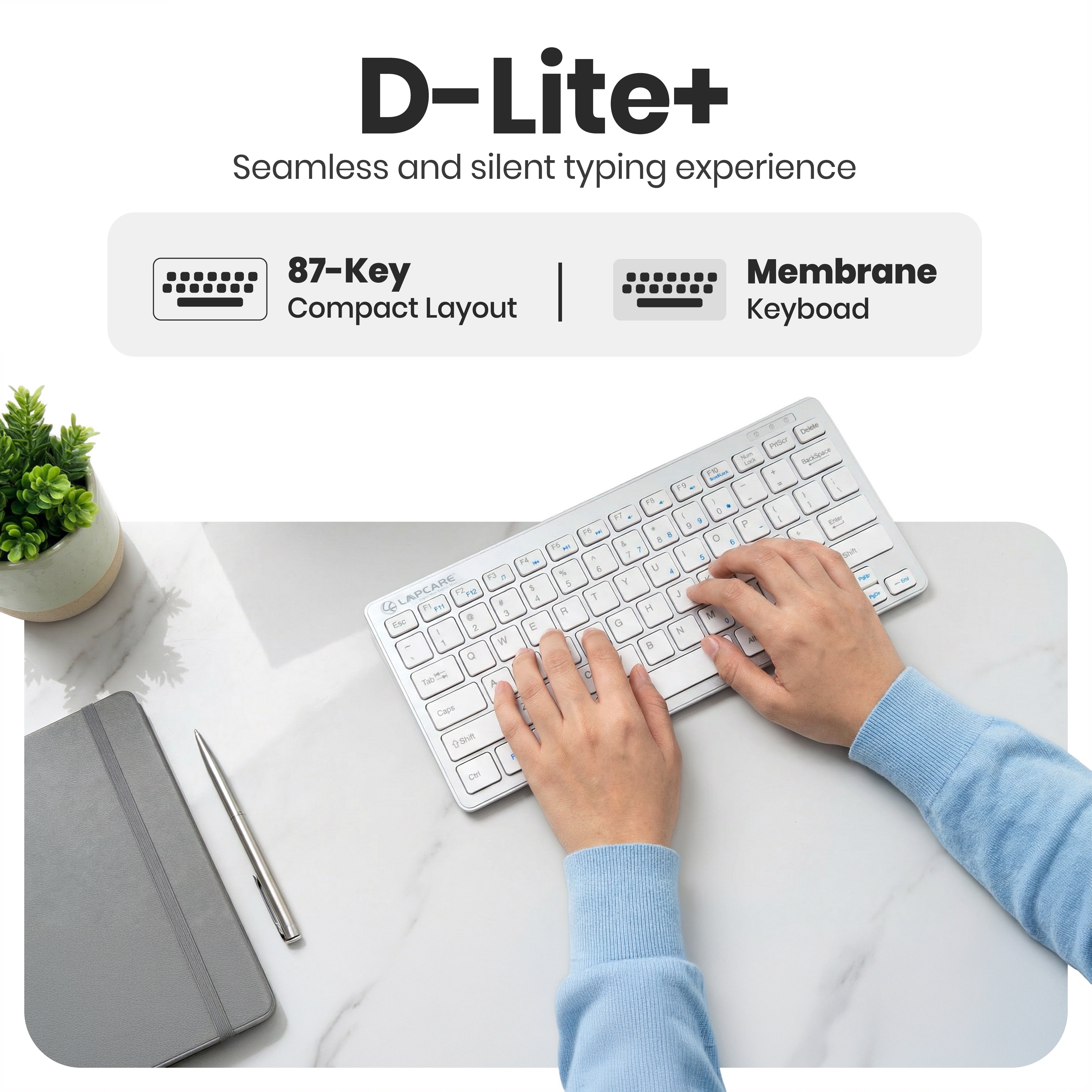 D-Lite Plus Mini Wireless KBD (D-Lite + Silver)