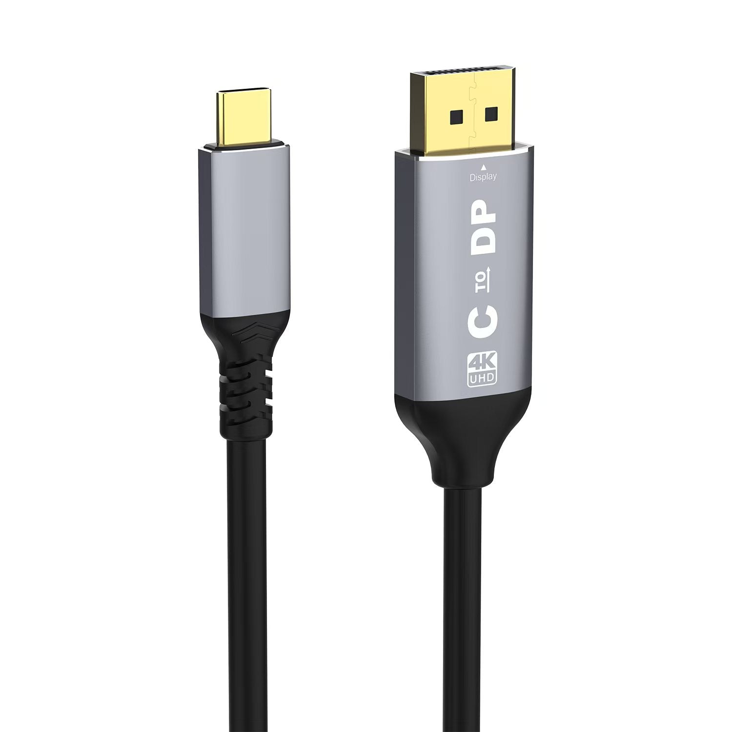 Type-C to DP 4K UHD Cable 1.8m (Male to Male, Aluminium Alloy, Gold-Plated) - LOX-035