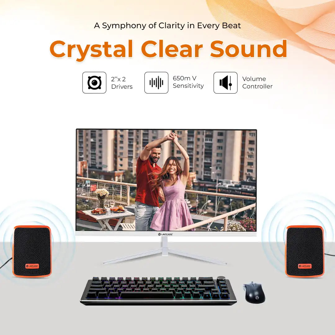 Twiny 2 Computer Speaker Orange (LUS-204)