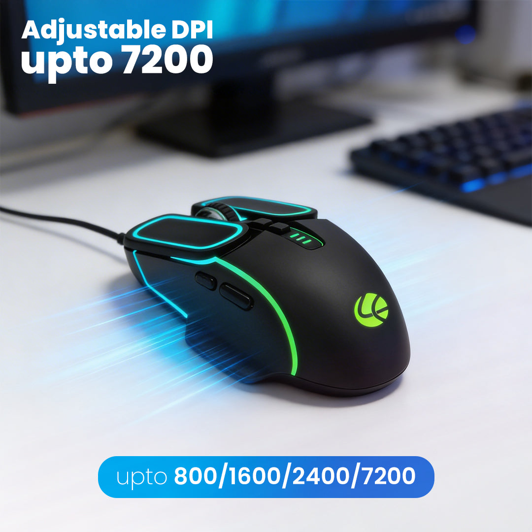 Voyager Champ Gaming RBG Mouse 7200dpi (LGM-201)