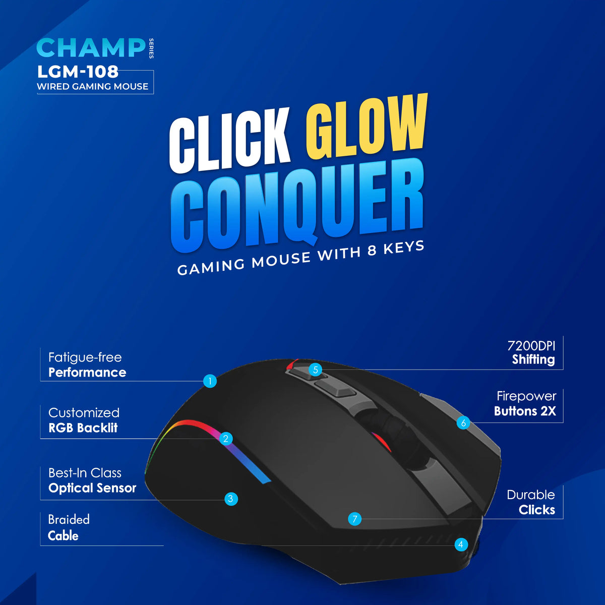 Gamingteck Wire Rd Mouse Gaming Wired Mouse