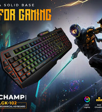 Champ LGK-102 RBG Membrane Gaming Keyboard with Macro keys