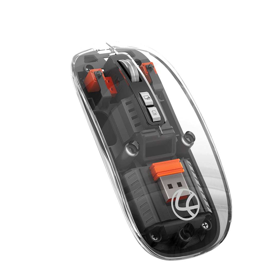 Trendy Plus 2.4G & Dual BT(v3.0 & v5.2) Wireless Mouse With Desktop Lock Key- Black (LWM-801)