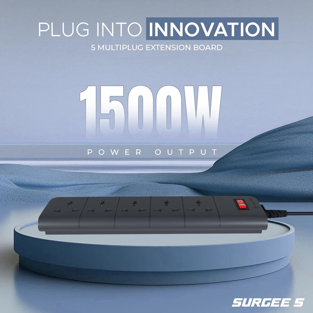 Surgee 5 Surge Protector (1.5M)