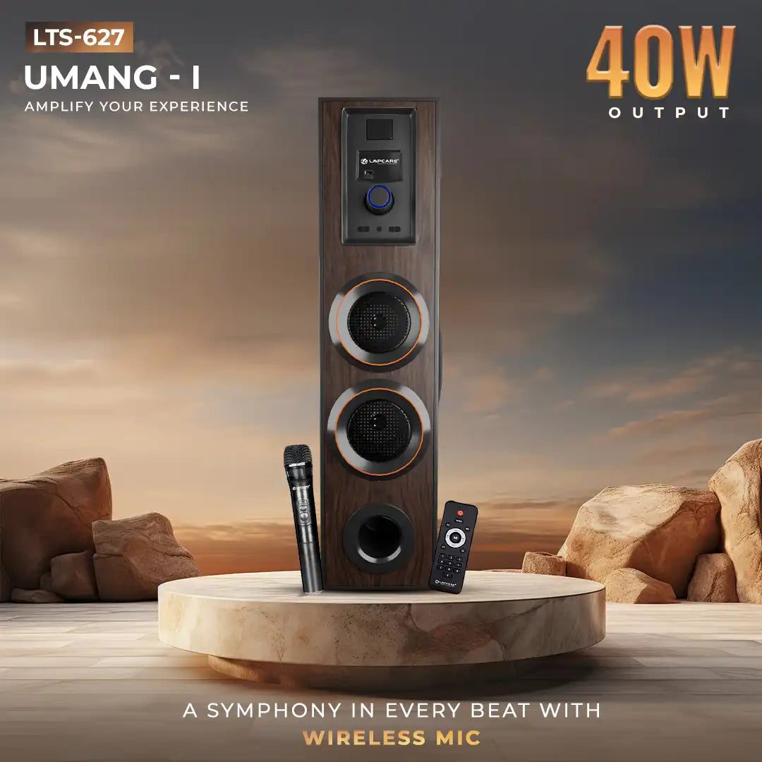 Umang I 40W Tower Speakers with Wireless Mic (LTS-627)