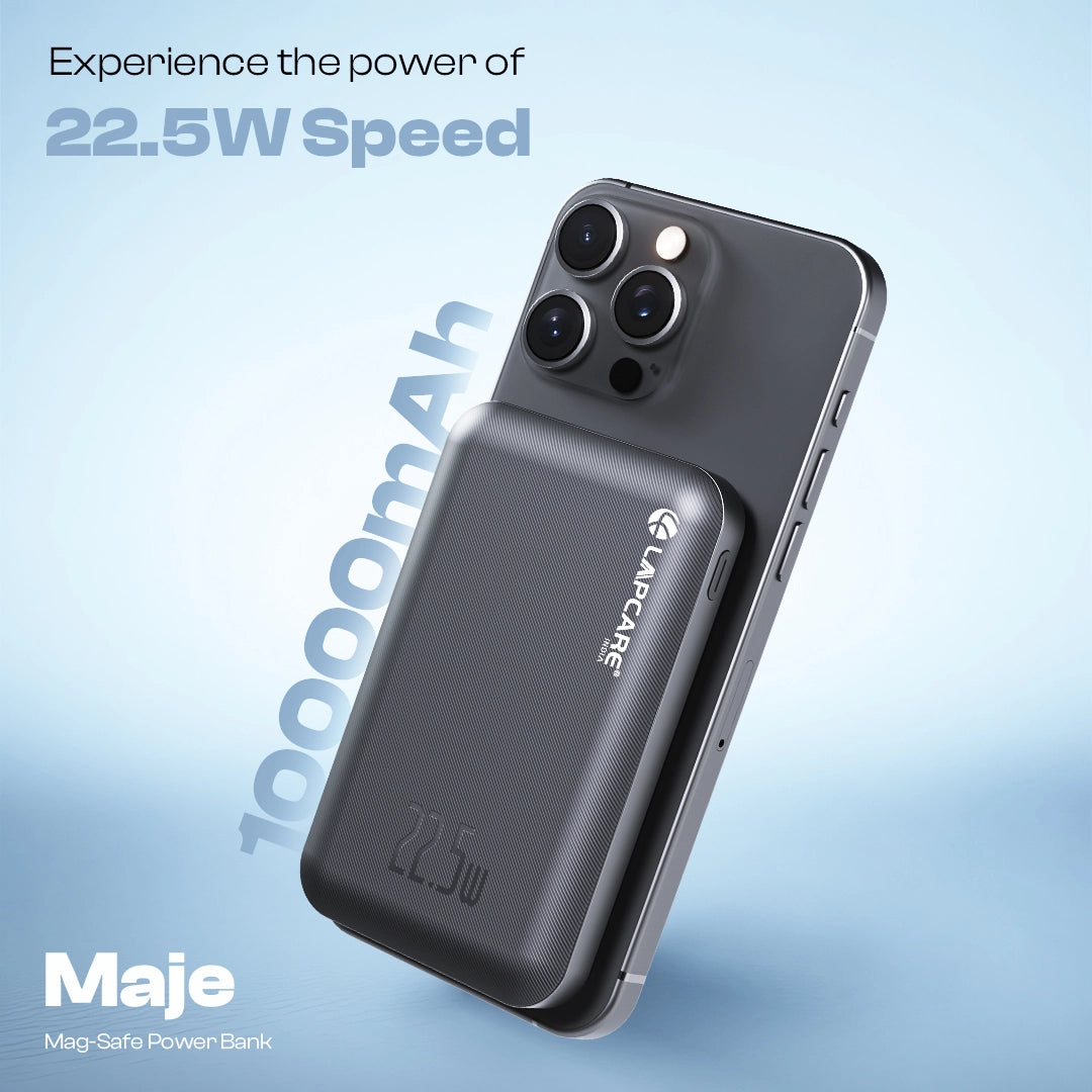 MAJE 10000mAh Pocket Power Bank With 15W Fast Wireless Charging ( LOX-136)