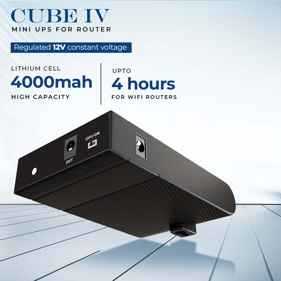 Cube IV Mini UPS for Router with 4000mAh Battery (LMU-123)