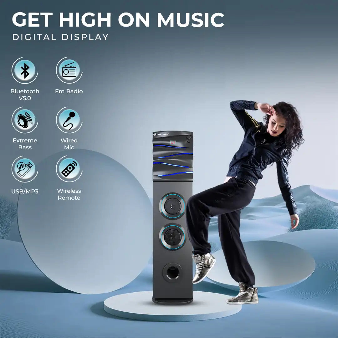 Umang III 60W Tower Speakers with Wired Mic (LTS-633)