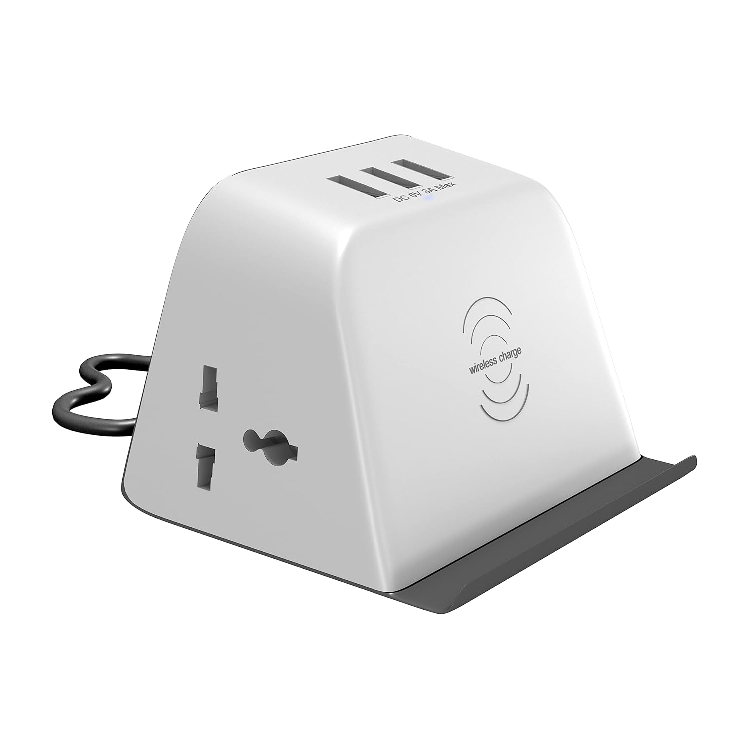 Refuel with Wireless charging pad + 3 usb + 2 international 3pin socket