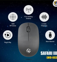 Safari III Wireless Mouse Black (LWM-003)