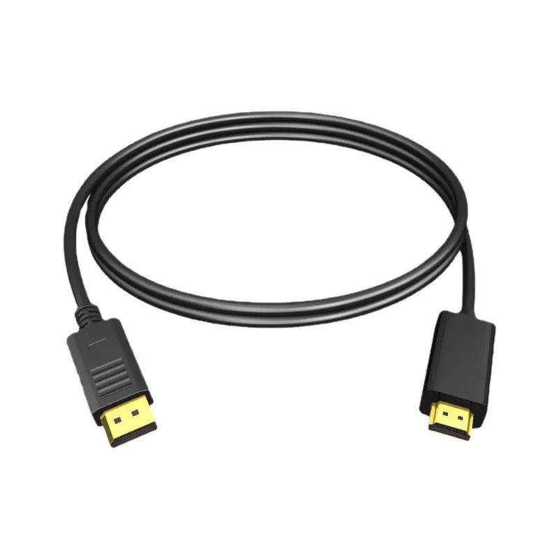DP to HDMI Cable 1.8m With 4K UHD, Gold-Plated, Male to Male (LOX-036)