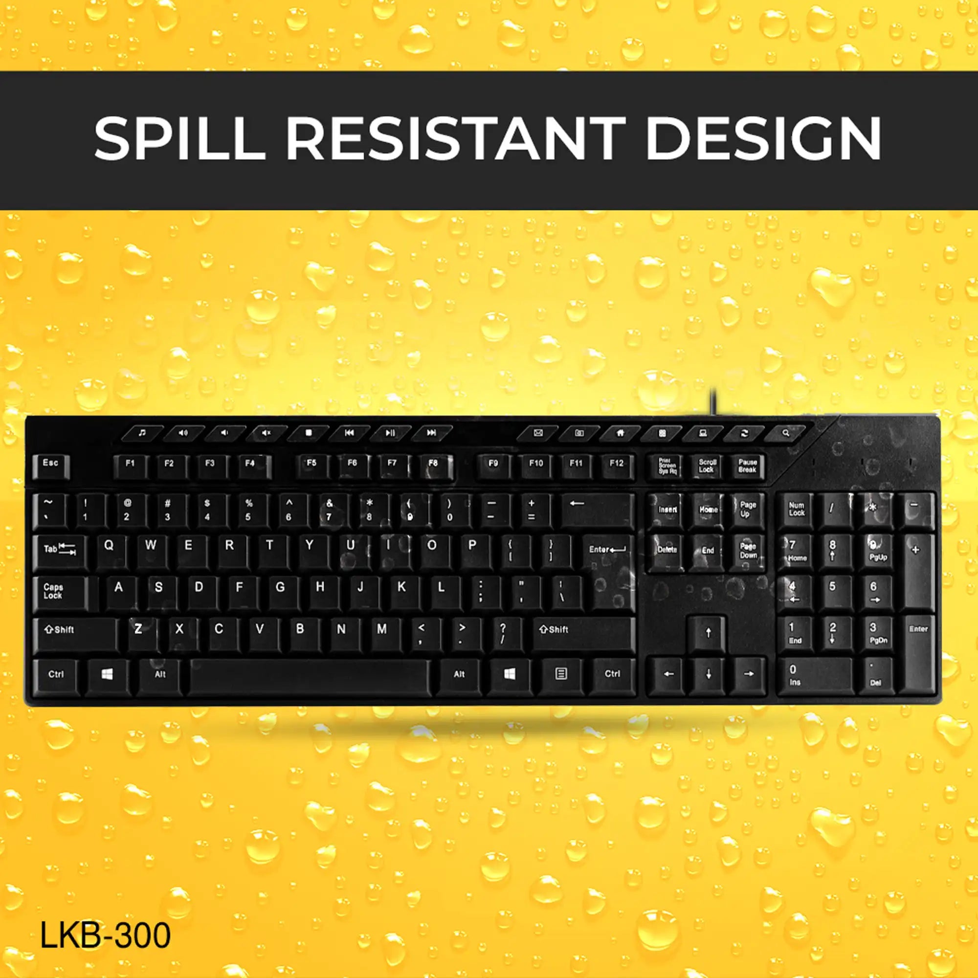 Alfa 1 Multimedia Wired USB Keyboard (LKB-300)