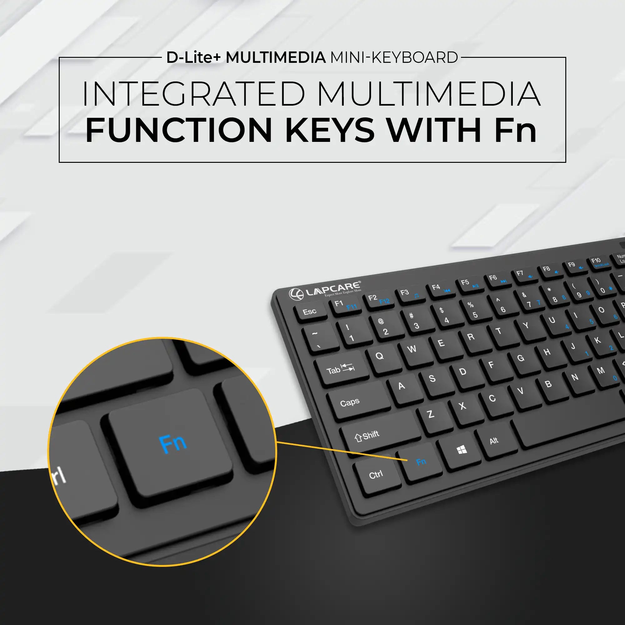 D-Lite Mini Wireless 87 Key keyboard  Black