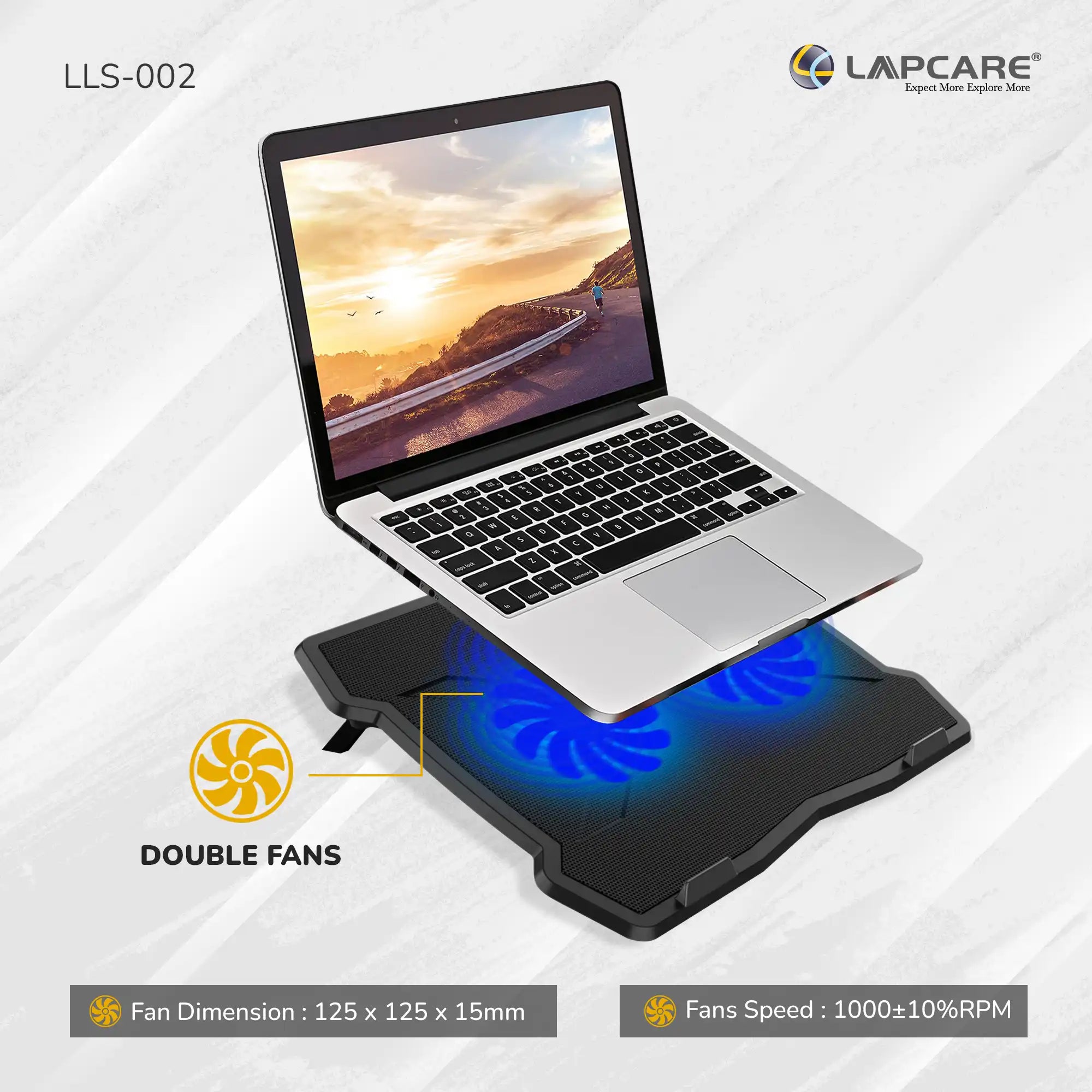 Lapkool 2 Cooling Pad with Dual Fan Laptop Stand