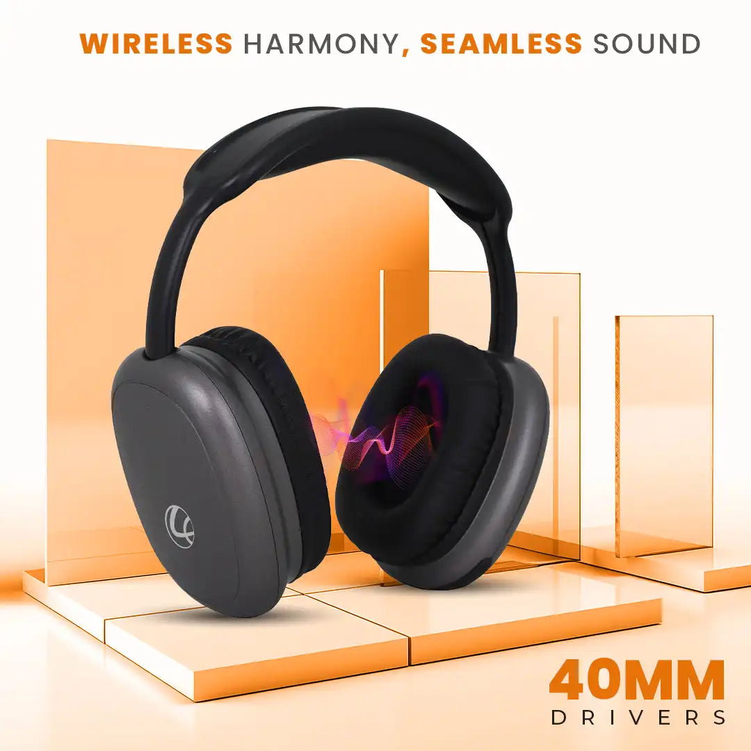 EERS Wireless Bluetooth Headphone With Upto 30 Hrs* Playtime (Metallic Grey)