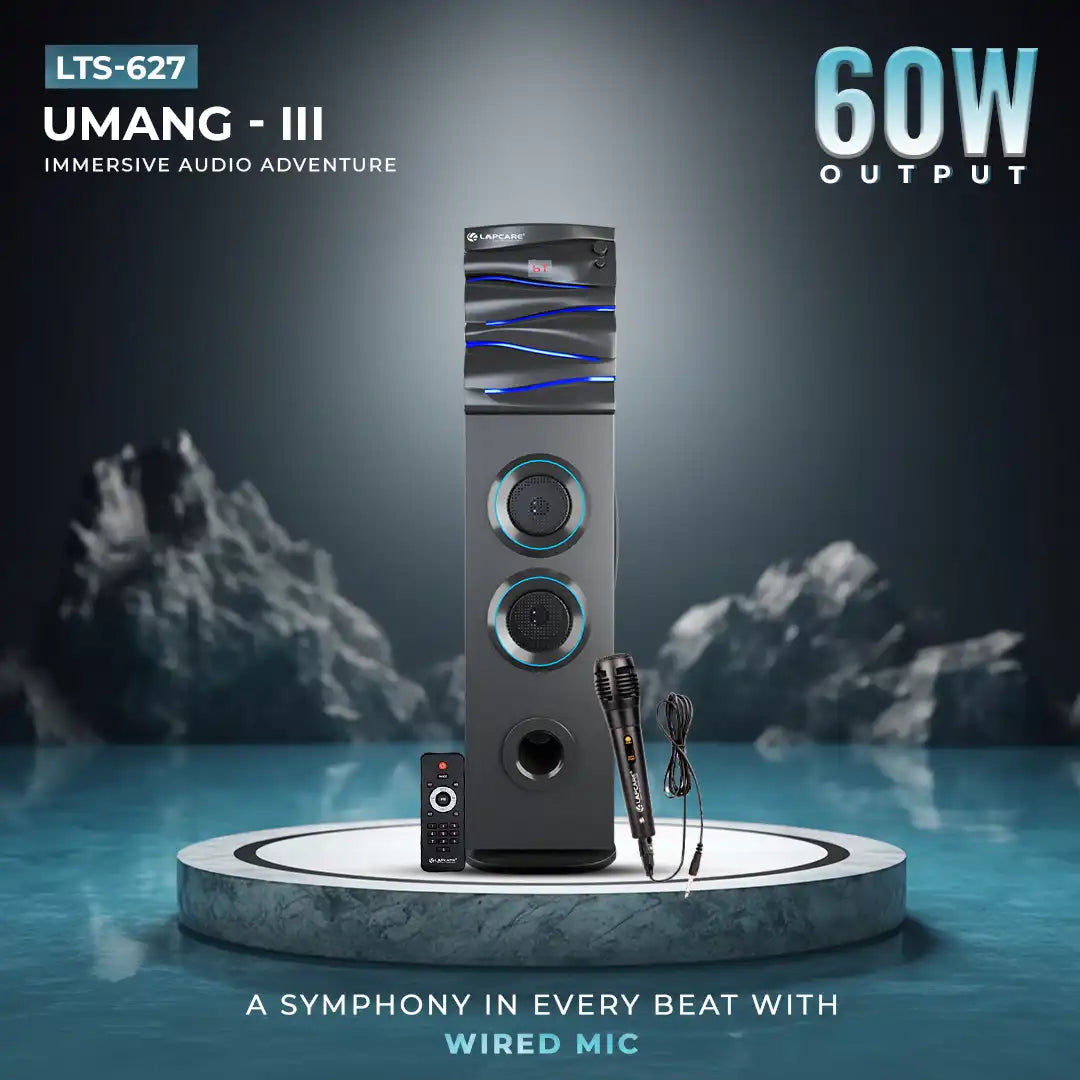 Umang III 60W Tower Speakers with Wired Mic (LTS-633)