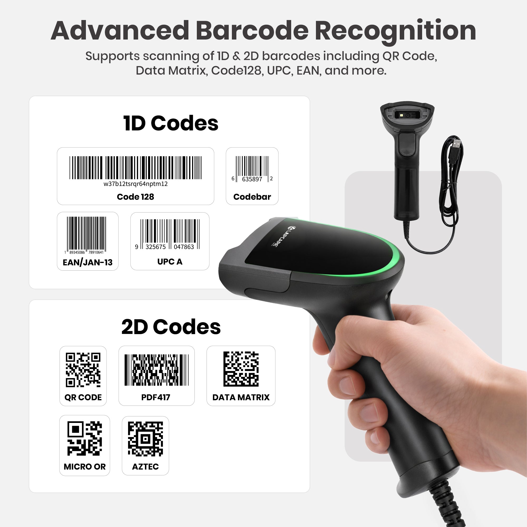 2D Wired Barcode Scanner